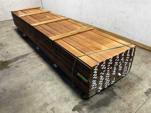 Placă de profil rombi Rib5 Ayous ThermoWood 395x13.8x2.1 cm (25x)