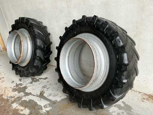 Michelin Agribib Dubbel lucht set (band en velg)