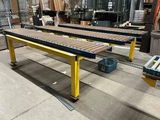 Vaste tafel  met Moody rollenbanen