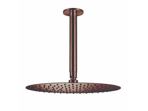 Qisani - Flow - Hoofddouche met plafondarm - Copper 25 cm