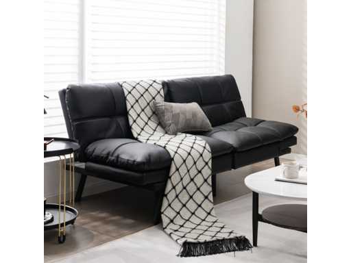 Canapé-lit Futon Convertible en Mousse à Mémoire de Forme avec Dossier
