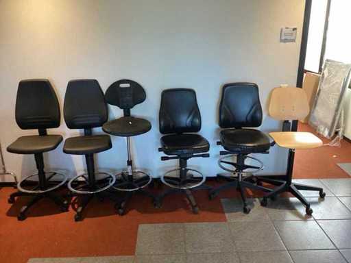 Diverse hoge Bureaustoel (6x)