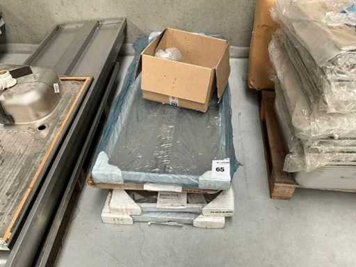 Plateaux de tables de travail en acier inoxydable (4x)