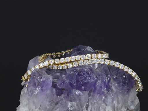 Bracelet en or avec diamants taille brillante 5,50 carats