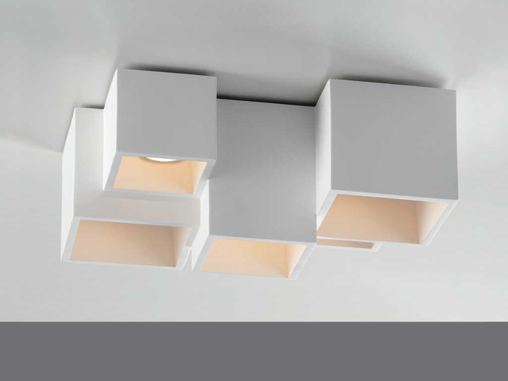 3 x BLOQ 5.0 design surface-mounted spotlights