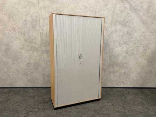 Rohde&Grahl - high wooden roller door cabinet with key