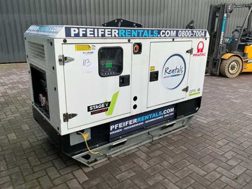 2022 Pramac GP45Y/FS5 45kVa Dieselaggregaat geluidgedempt
