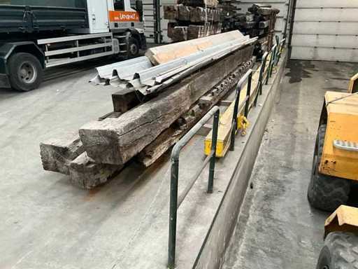 Diverse eiken balken (5x)