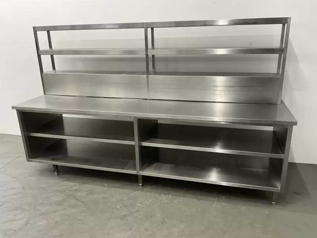 Stainless Steel Work Table with Etagere
