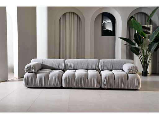 Design Polyester gris fauteuil (1x)