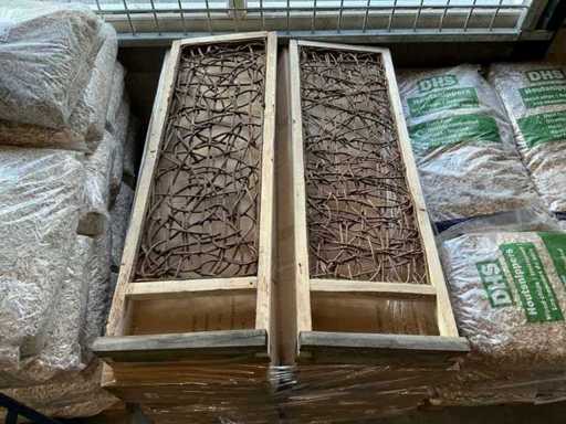 Panneau de séparation en bois du lot 40x125cm (12x)