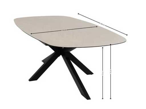 Malaga - Table de jardin (240x115cm)
