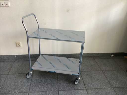 Mobile table grey with handle