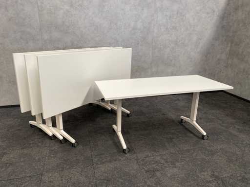 4x verrijdbare klaptafel 160x70