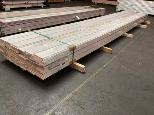 Plintă din MDF dreaptă cu conductă de cablu 15x140 mm (85x)