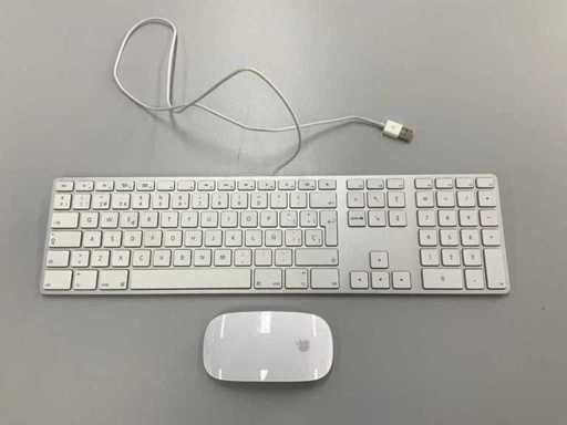 Apple Magic QWERTY (Spanisch) USB-Tastatur mit numerischer Tastatur und Magic Mouse