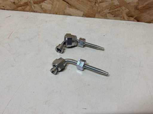 Errecinque koppeling haaks 90gr. 1/4 & 3/8 (147x)