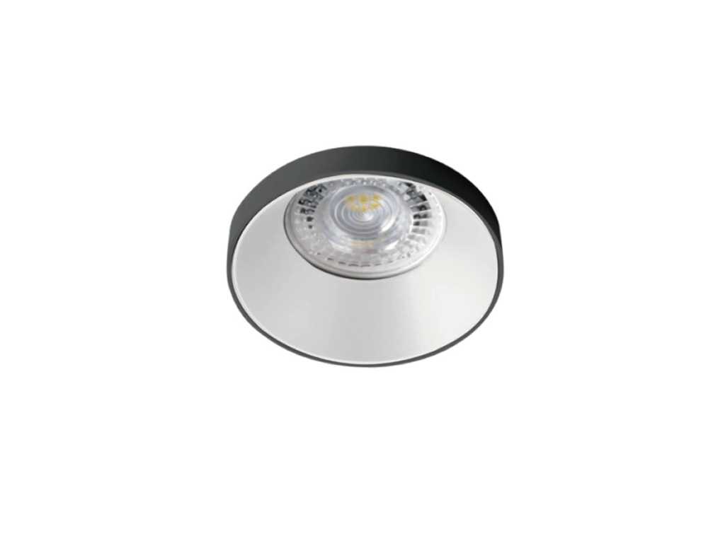 GU10 Cilindru de proiectare încastrat nisip alb și negru cu suport pentru lampă (30x)