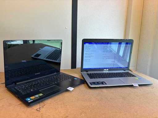 Stock restant de l’ordinateur portable 2x