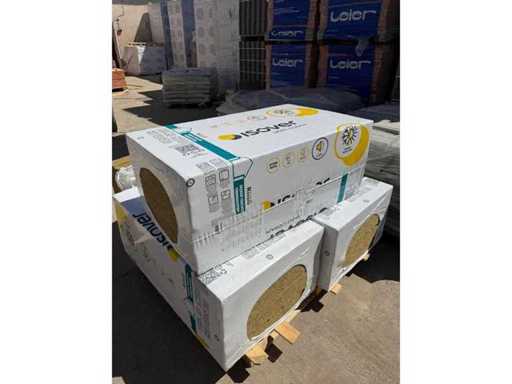 LIQUIDATION – KOMPLETTES STEINWOLLE-ISOLIERUNGSSET – 120 M² – 100 MM DICKE – MIT WEISSEM MINERALPUTZ (FEUERFESTES SYSTEM)