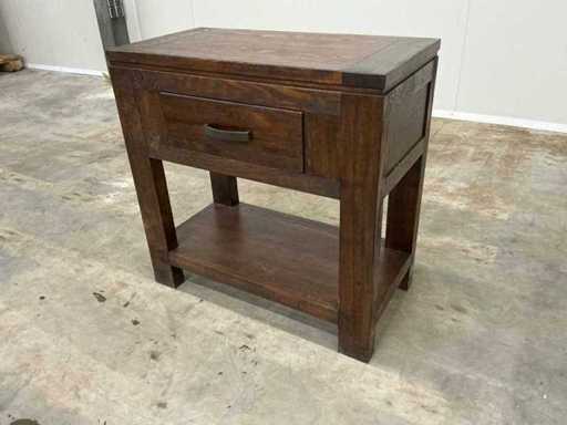 Dębowy stolik boczny 78,5x79x40cm
