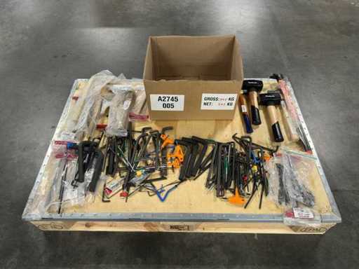 Batch of hand tools mixed (hex keys & torx keys & hammers)