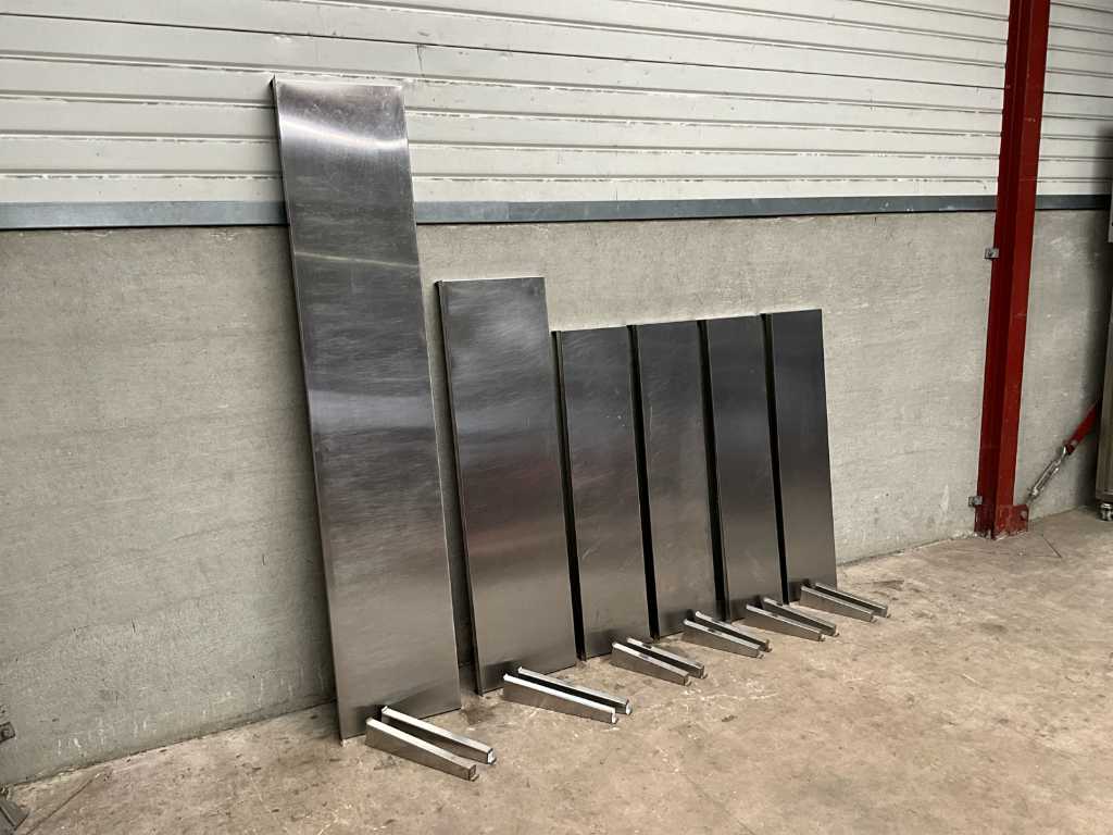 Półki ścienne ze stali nierdzewnej (6x)