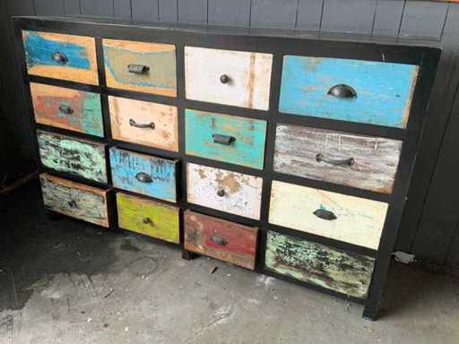 16-teiliges Abteilkabinett