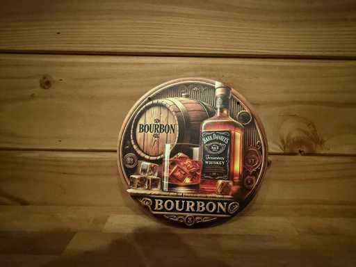 Metal advertising sign round 20cm