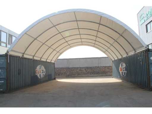 Shelter per container da campo / shelter di stoccaggio tra 2 container 6,00 x 10,00 x 3,60 metri / C33-20WB
