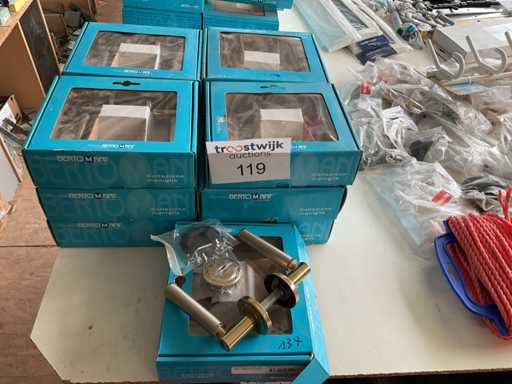 13 deurkrukken koper met inox