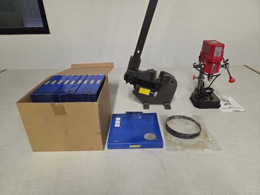 GROZ - HRC-13 - 1x Schneidemaschine, 1x Bohrmaschine, 1x Sägebänder (3x)