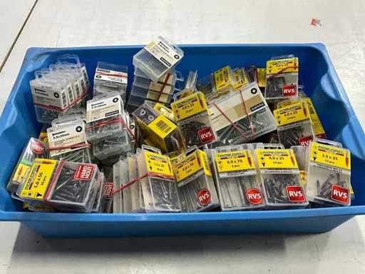 Rotadrill & Gamma Assorti diverse schroeven RVS en verzinkt (100x)