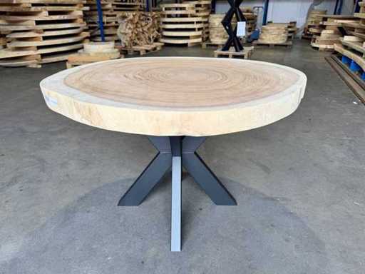Tavolo rotondo per tronco di suar tree