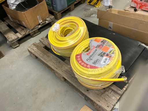 Florador 3/4" 50 m tuinslangen zo goed als nieuw (2x)
