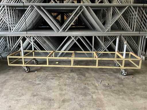 Carrello da trasporto con 4 ruote girevoli 400x85cm