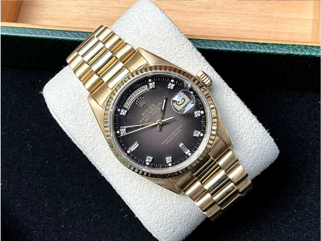 Rolex Day date 36mm Brown Vignette dial 