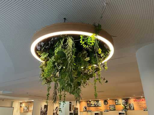 LED-ring met kunstplant