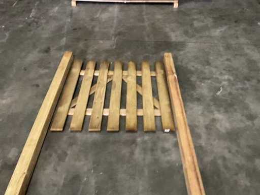 Grenen tuinpoort met palen geïmpregneerd - 100x100 cm (2x)