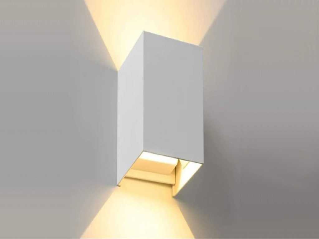 10 x 12W LED zand wit Wandlamp rechthoekig duo licht verstelbaar waterdicht