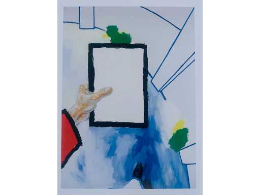 Roger Raveel - op stap met een tekenblad - offset