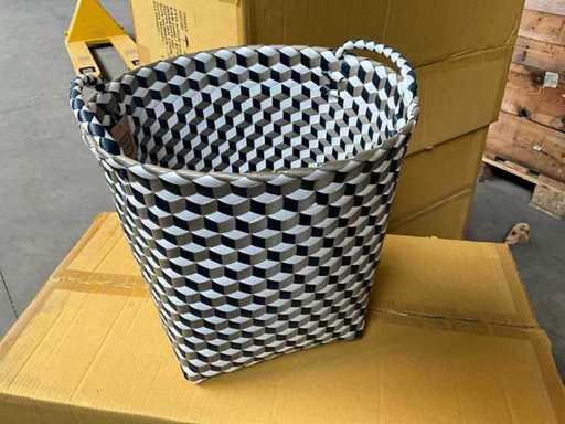 Grafică coș Fair Trade taupe/plastic negru +/- Ø36 x 35 cm înălțime (30x)