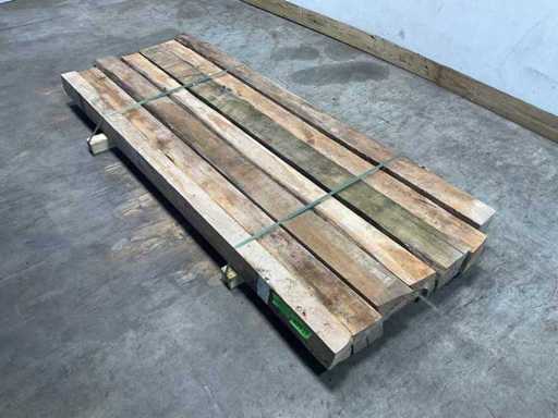 Teak bar 230x9-15 cm (7x)