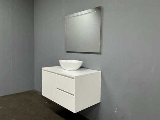 Ensemble de meubles de salle de bain - 90 cm