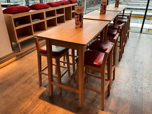 Hutten - Bartafel met 4 barkrukken