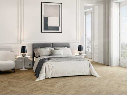 Borstbed 140x190 - grijze stof