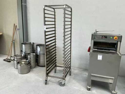 Chariot d’étagère en acier inoxydable