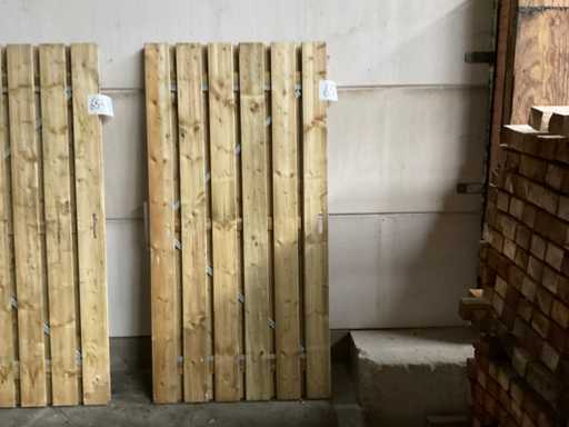 Poartă de grădină din molid cu cadru metalic 195x100 cm