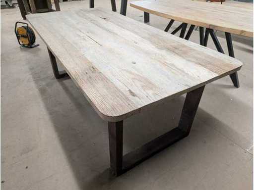 Tavolo da pranzo in quercia riciclata 200x100cm
