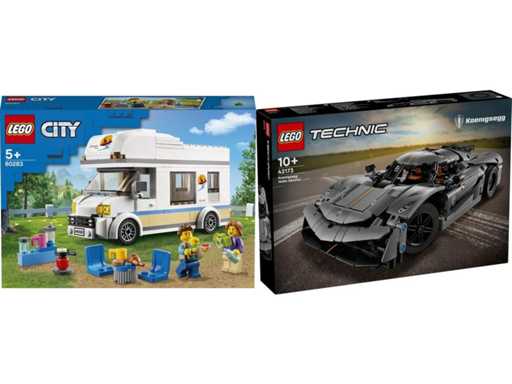 LEGO City Holiday Camper - 60283 + LEGO Technic - Koenigsegg Jesko Absolut gray hypercar - 42173